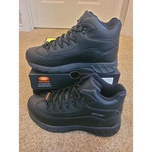 Lugz Rapid SR Mens 8 Black Slip Resistant Work Boots High Top Sneaker New